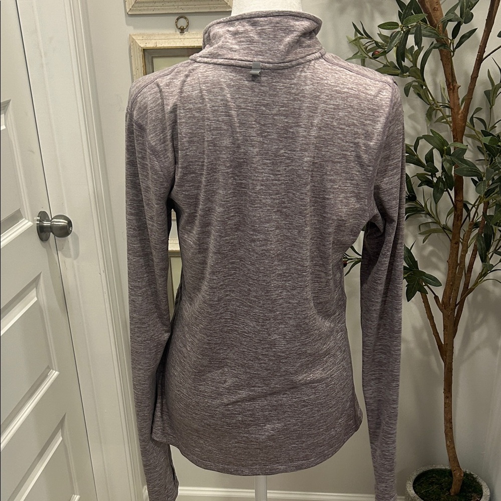 Nike Women's Dri-Fit Heathered Purple Quarter-Zip Top - Picture 5 of 5